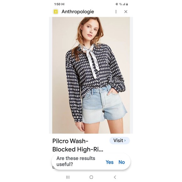 ANTHROPOLOGIE Pilcro & The Letterpress Textured Blouse Button Down Charcoal XS - Picture 2 of 10
